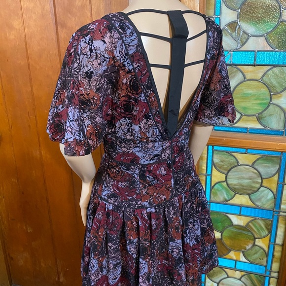 Free People Purple And Red Floral Mini Dress - Picture 15 of 16